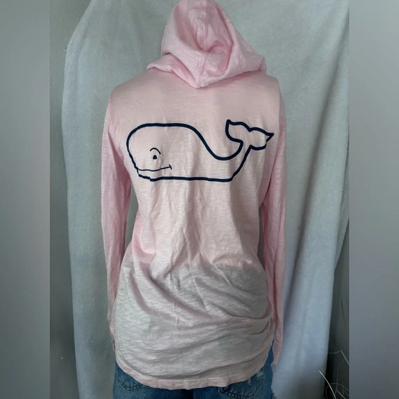 Vineyard Vines Women's Light Pink Long Sleeve Pullover Hooded Sweatshirt Size XX - Picture 2 of 5
